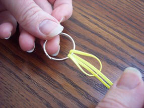 to attach cording to a ring